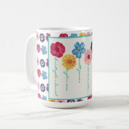 Blommor (6-namn) Kaffe Mugg