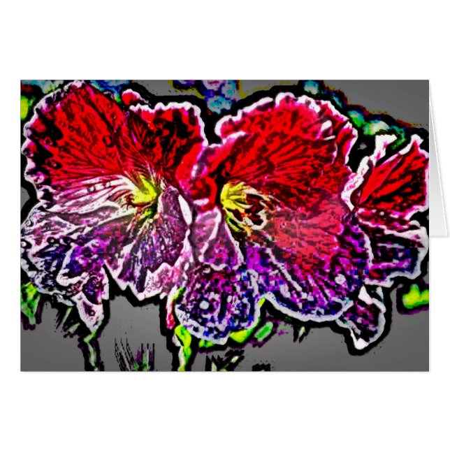 Blommor 76 hälsningskort (Framsidan Horizontal)