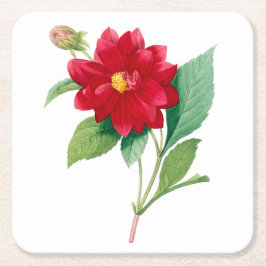 Blommor: A010 Dhalia Doble - Underlägg Papper Kvadrat