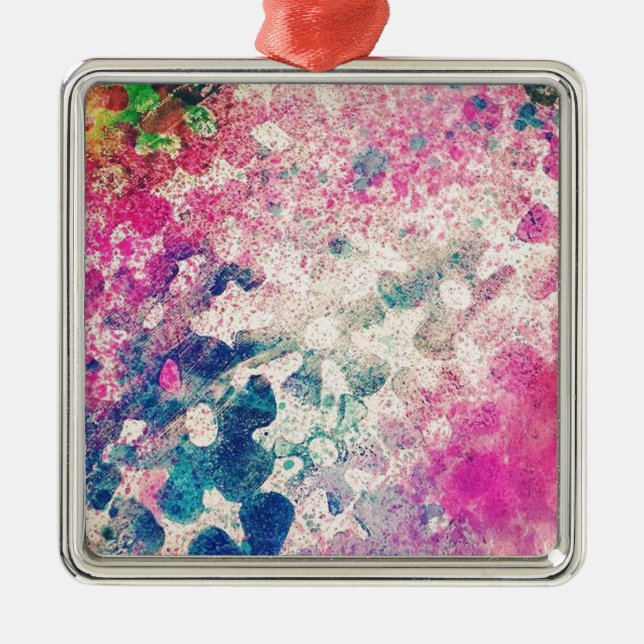 Blommor, Abstrakt Julgransprydnad Metall (Framsidan)