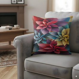 Blommor, abstrakt kudde