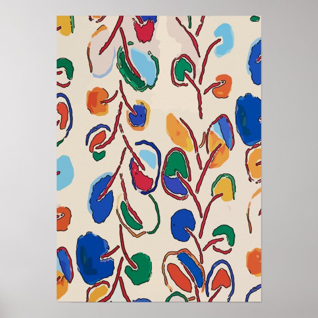 Blommor, Abstrakt Poster (Framsidan)