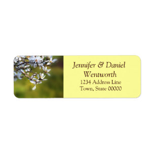 Blommor Adressetiketter White Dogwood Returadress Etikett