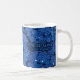 Blommor Älskare Blue Hydrangea inspirational Quote Kaffemugg