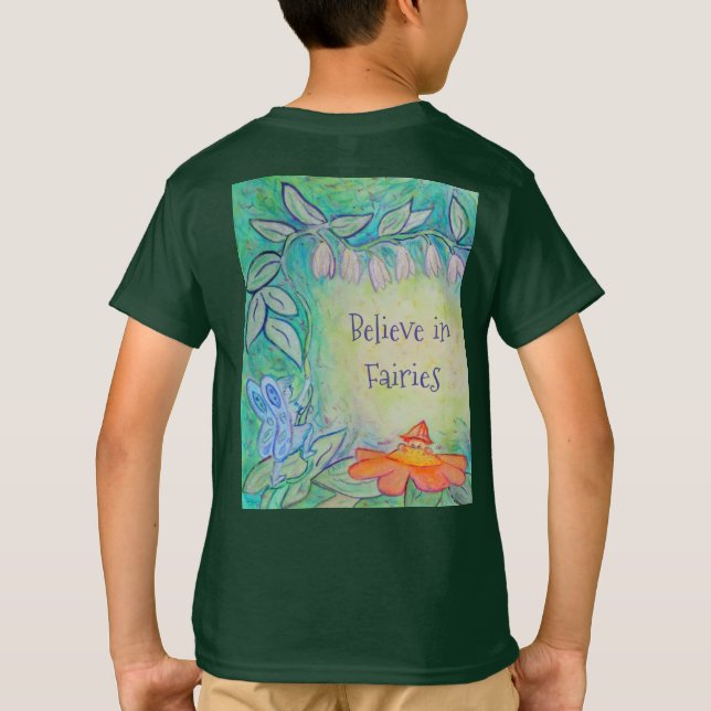 Blommor Älvor Garden Art Anpassningsbar T-Shirts (Baksida)