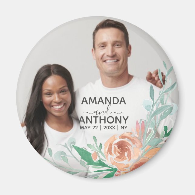 Blommor, anpassningsbar och fotomagnet magnet (Framsidan)