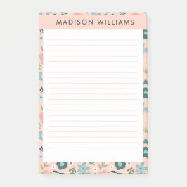 Blommor anteckningar post-it block