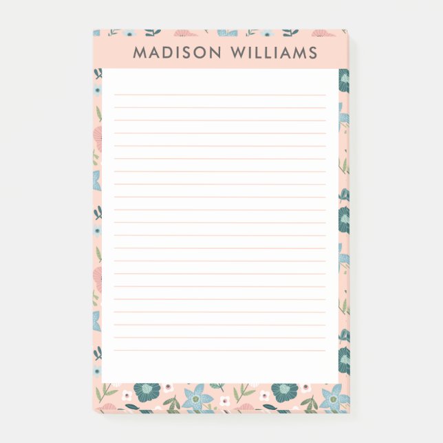 Blommor anteckningar post-it block (Framsida)