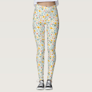 Blommor är alfabetet i Änglar Leggings