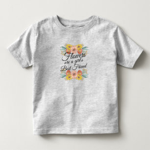 Blommor Är en Flickas Bästa Vän - Zinnia Art T Shirt