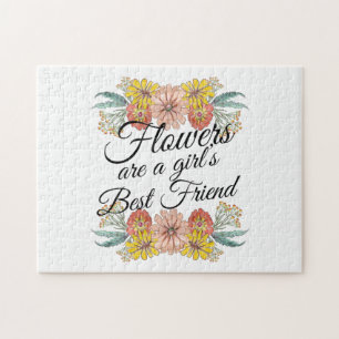 Blommor är flickornas bästa vän - Zinnia Art Pussel