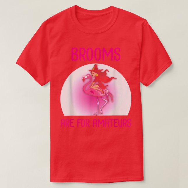 Blommor är för Amateurer Funny Rosa Flamingo T Shirt (Design framsida)