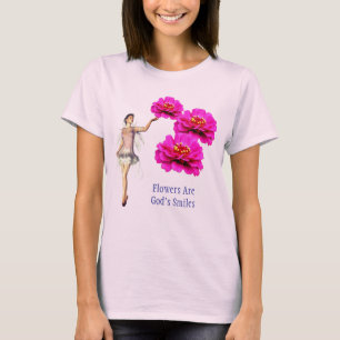 Blommor Är Guds Leenden Inspirerande T Shirt