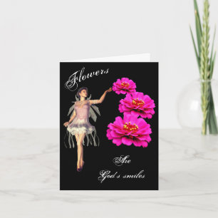 Blommor är Guds Smiles-inspirationskort Kort