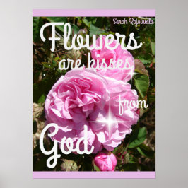 Blommor är Kisses från guds inspirationerande Post Poster