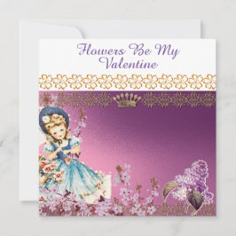 Blommor är min Alla hjärtans Lila Lilac Kära dotte Julkort