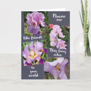 Blommor är som Friends Greeting Card Helgkort