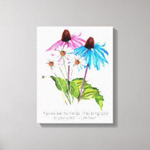 Blommor är som vänner Inspirationsoffert Canvastryck