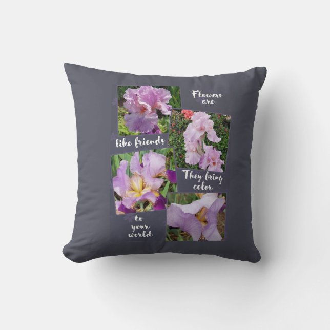 Blommor är som vänner kudde (Framsida)
