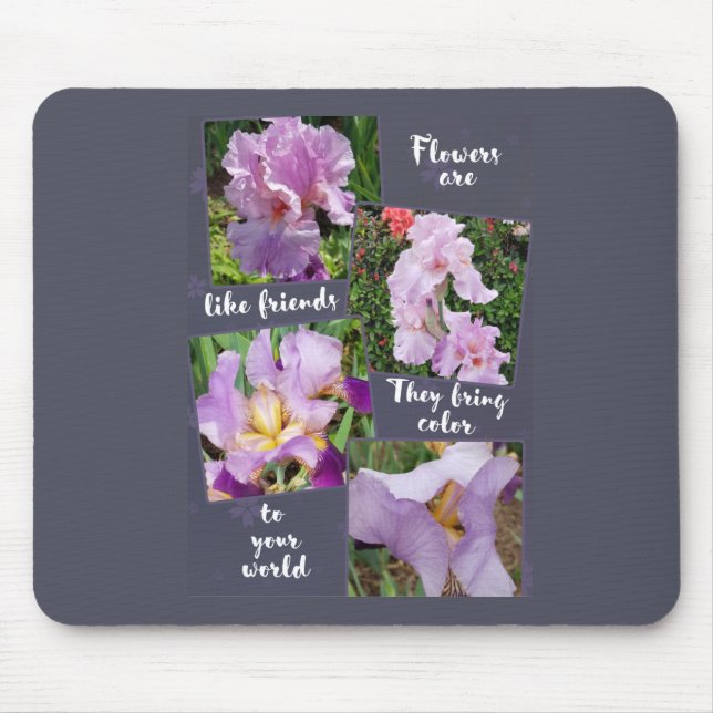 Blommor är som vänner musmatta (Framsidan)