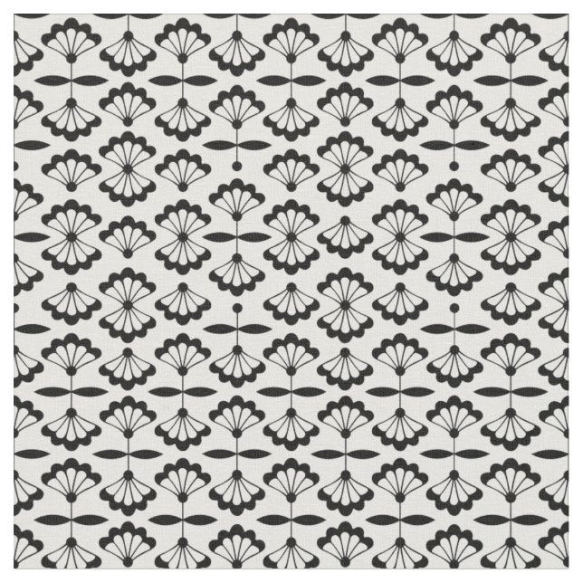 Blommor Arabesk Tyg (Närbild)