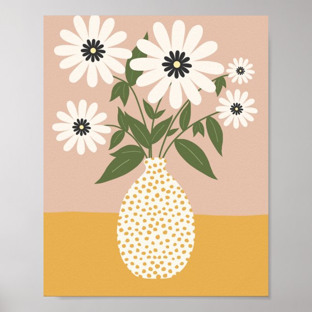 Blommor Arrangemang i Vas 03-Gulten Poster (Framsidan)