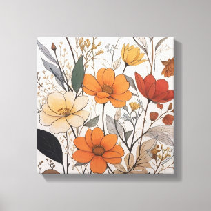 Blommor Art Canvastryck