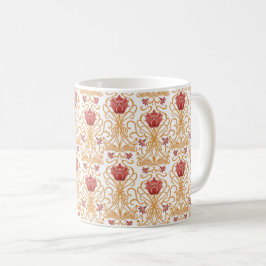 Blommor, art nouveau kaffemugg