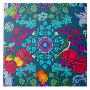 Blommor, art nouveau,William Morris stil Kakelplatta