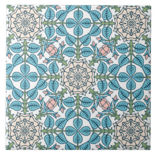 Blommor, art nouveau,William Morris stil Kakelplatta