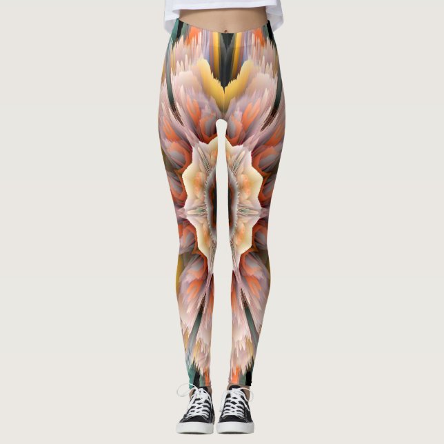 Blommor av abstrakt leggings (Framsida)