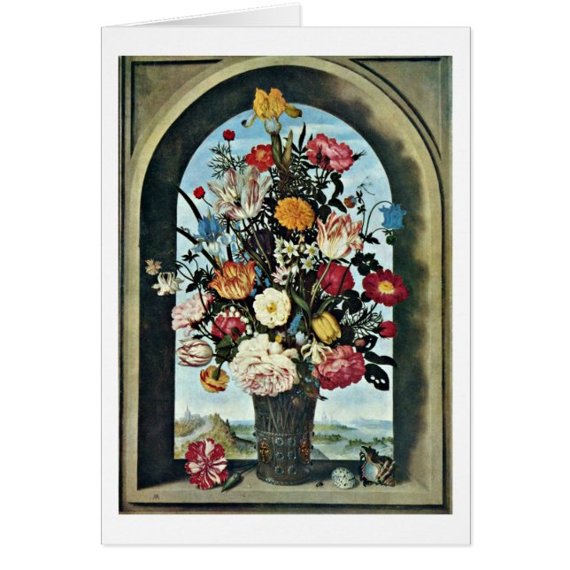 Blommor av Ambrosius Bosschaert Hälsningskort (Framsidan)
