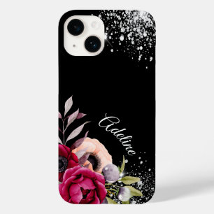 Blommor av arten Black silver glitter burgundy nam