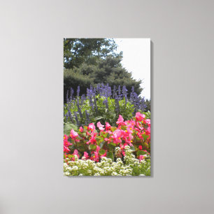 Blommor av Bett arbetsyta Canvastryck
