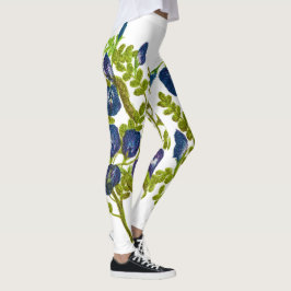 Blommor av blåfjärilsblomma leggings