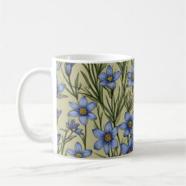 Blommor av blåögd gräs mönster kaffemugg