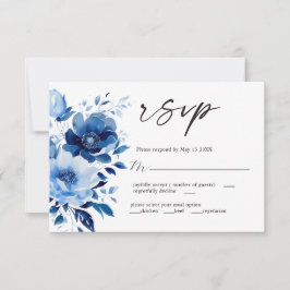 Blommor av blått Bröllop OSA-kort OSA Kort