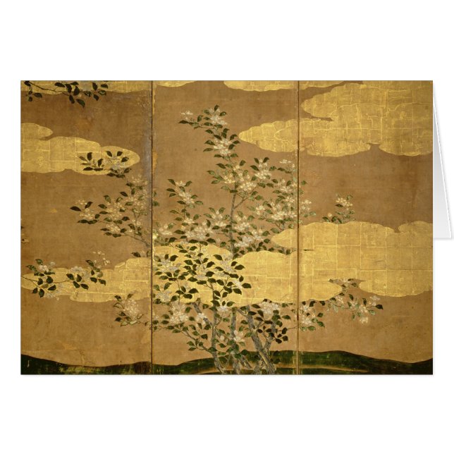 Blommor av Camellias Hälsningskort (Framsidan Horizontal)