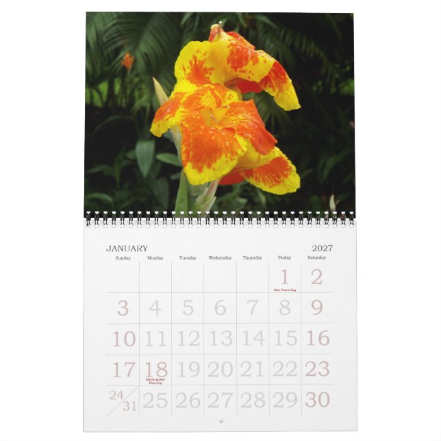 Blommor av Costa Rica Kalender (Jan 2027)