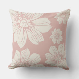 Blommor av Cream färgad Kudde