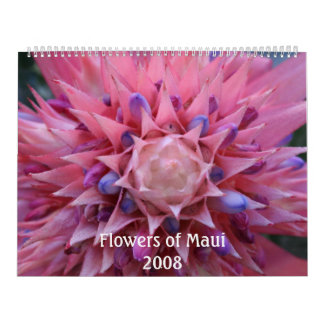 Blommor av den Maui 2008 kalendern Kalender