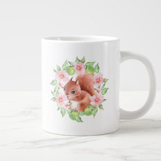 Blommor av ekorre och rosa jumbo mugg (Höger)