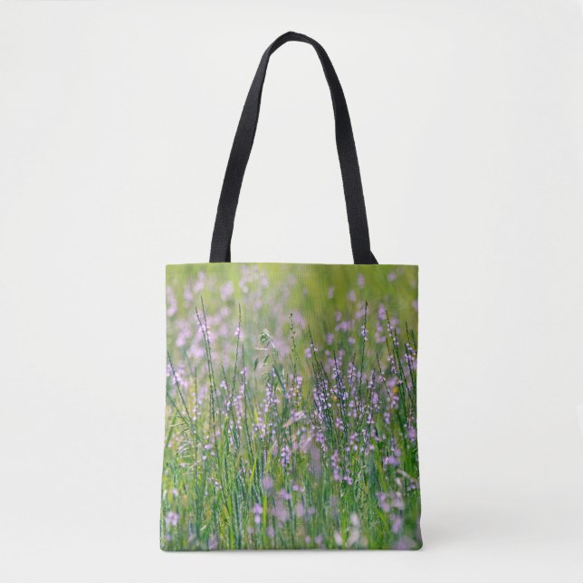 Blommor av Faith Blue Wildblommor Tote Psalm Tygkasse (Framsida)