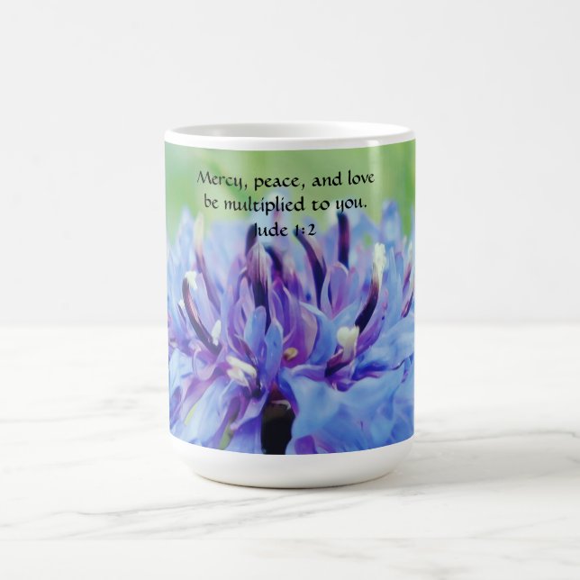 Blommor av Faith Jude Blue Flower Mugg (Center)
