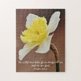 Blommor av Faith Psalm Daffodil Puzzle Pussel
