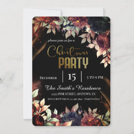 Blommor av festlig Elegant, julklapp Inbjudningar