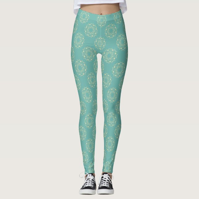 Blommor av gammal tid leggings (Framsida)