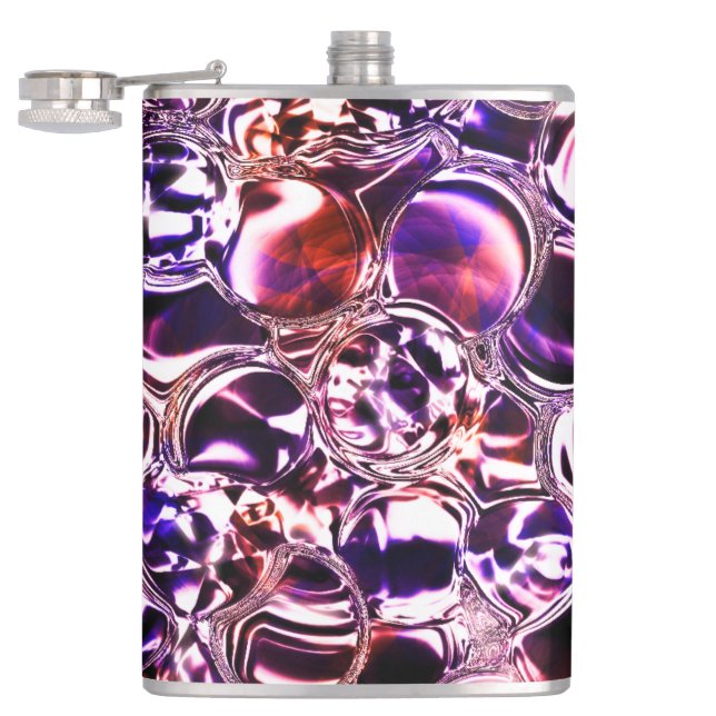 Blommor av glas eller ädelstenar av färgad? fickplunta (Öppnad)