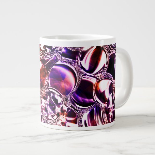 Blommor av glas eller ädelstenar av färgad? jumbo mugg (Framsida höger)