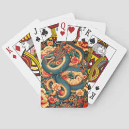 Blommor av grönt casinokort